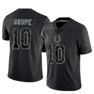 Indianapolis Colts Men's Blake Grupe Limited Reflective Jersey - Black