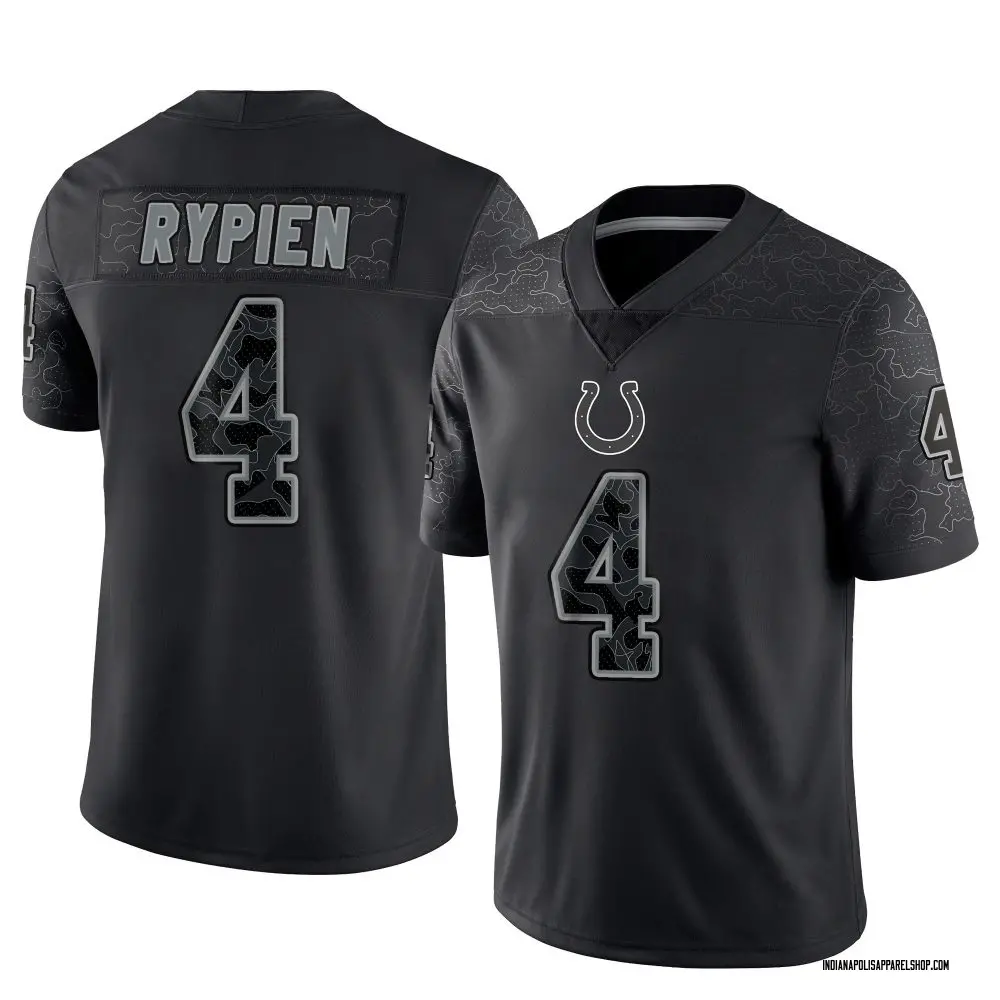 Indianapolis Colts Men's Brett Rypien Limited Reflective Jersey - Black