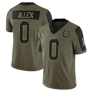 Indianapolis Colts Men's CJ Allen Limited 2021 Salute To Service Jersey - Olive
