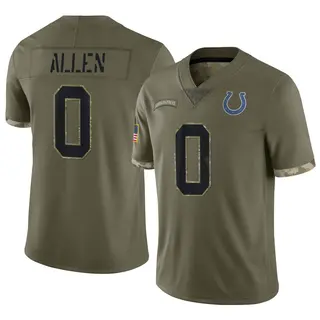 Indianapolis Colts Men's CJ Allen Limited 2022 Salute To Service Jersey - Olive