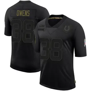 Indianapolis Colts Men's Jonathan Owens Limited 2020 Salute To Service Jersey - Black
