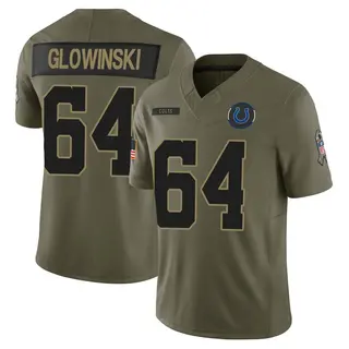 Indianapolis Colts Men's Mark Glowinski Limited Sr. 2025 Salute to Service Jersey - Olive