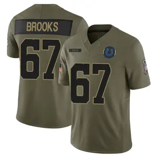 Indianapolis Colts Men's Mason Brooks Limited Sr. 2025 Salute to Service Jersey - Olive