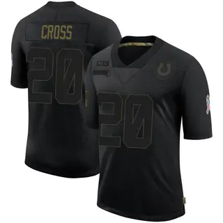 Indianapolis Colts Men's Nick Cross Limited 2020 Salute To Service Jersey - Black