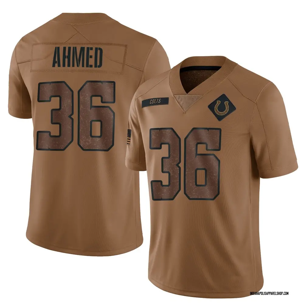 Indianapolis Colts Men's Salvon Ahmed Limited 2023 Salute To Service Jersey - Brown