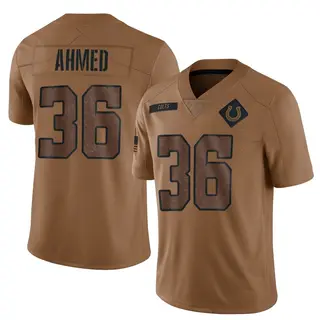 Indianapolis Colts Men's Salvon Ahmed Limited 2023 Salute To Service Jersey - Brown