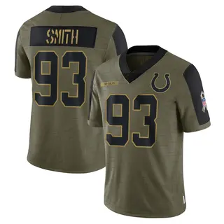 Indianapolis Colts Men's Tim Smith Limited 2021 Salute To Service Jersey - Olive