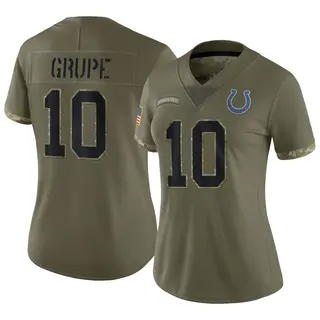Indianapolis Colts Women's Blake Grupe Limited 2022 Salute To Service Jersey - Olive