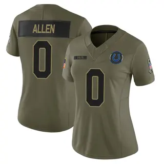 Indianapolis Colts Women's CJ Allen Limited Sr. 2025 Salute to Service Jersey - Olive