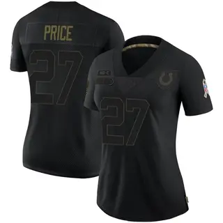 Indianapolis Colts Women's D'vonte Price Limited 2020 Salute To Service Jersey - Black