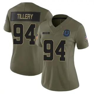 Indianapolis Colts Women's Jerry Tillery Limited Sr. 2025 Salute to Service Jersey - Olive