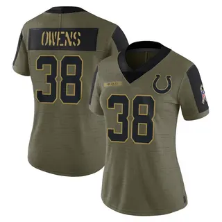 Indianapolis Colts Women's Jonathan Owens Limited 2021 Salute To Service Jersey - Olive