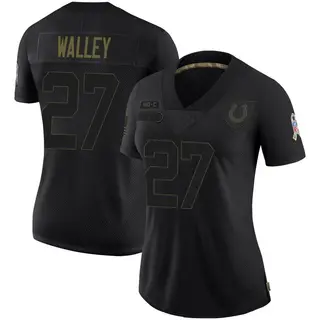 Indianapolis Colts Women's Justin Walley Limited 2020 Salute To Service Jersey - Black
