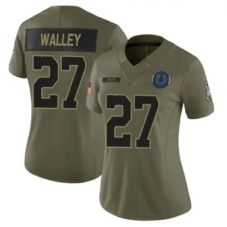Indianapolis Colts Women's Justin Walley Limited Sr. 2025 Salute to Service Jersey - Olive
