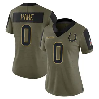 Indianapolis Colts Women's Lincoln Pare Limited 2021 Salute To Service Jersey - Olive