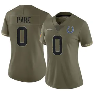 Indianapolis Colts Women's Lincoln Pare Limited 2022 Salute To Service Jersey - Olive
