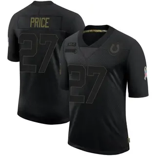 Indianapolis Colts Youth D'vonte Price Limited 2020 Salute To Service Jersey - Black