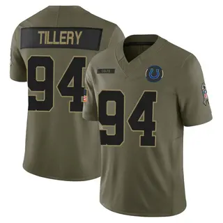 Indianapolis Colts Youth Jerry Tillery Limited Sr. 2025 Salute to Service Jersey - Olive