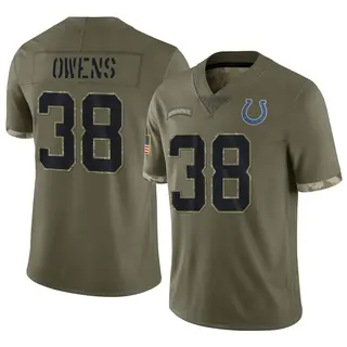 Indianapolis Colts Youth Jonathan Owens Limited 2022 Salute To Service Jersey - Olive