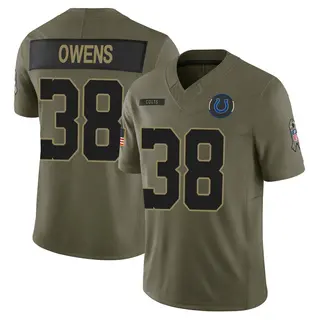 Indianapolis Colts Youth Jonathan Owens Limited Sr. 2025 Salute to Service Jersey - Olive