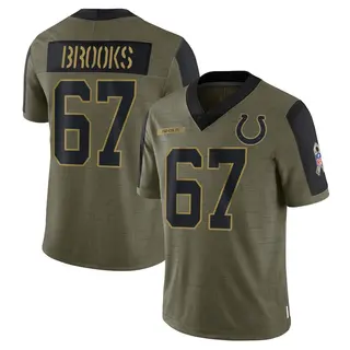 Indianapolis Colts Youth Mason Brooks Limited 2021 Salute To Service Jersey - Olive