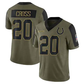 Indianapolis Colts Youth Nick Cross Limited 2021 Salute To Service Jersey - Olive